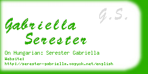 gabriella serester business card